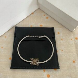 Silver-Hued Celine Wrist Charm